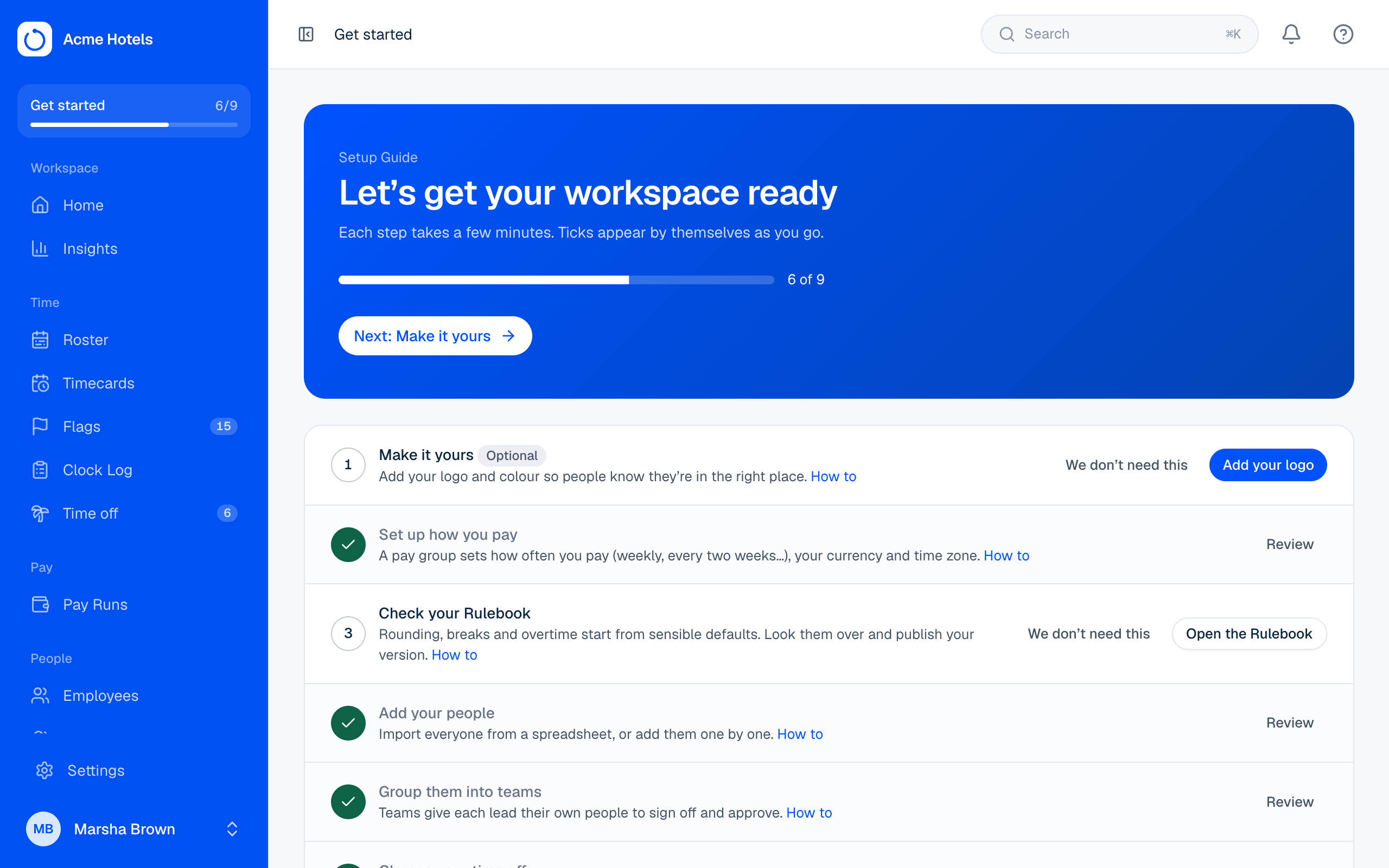 Set up your workspace